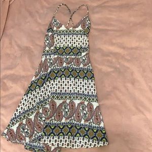 Paisley open back dress